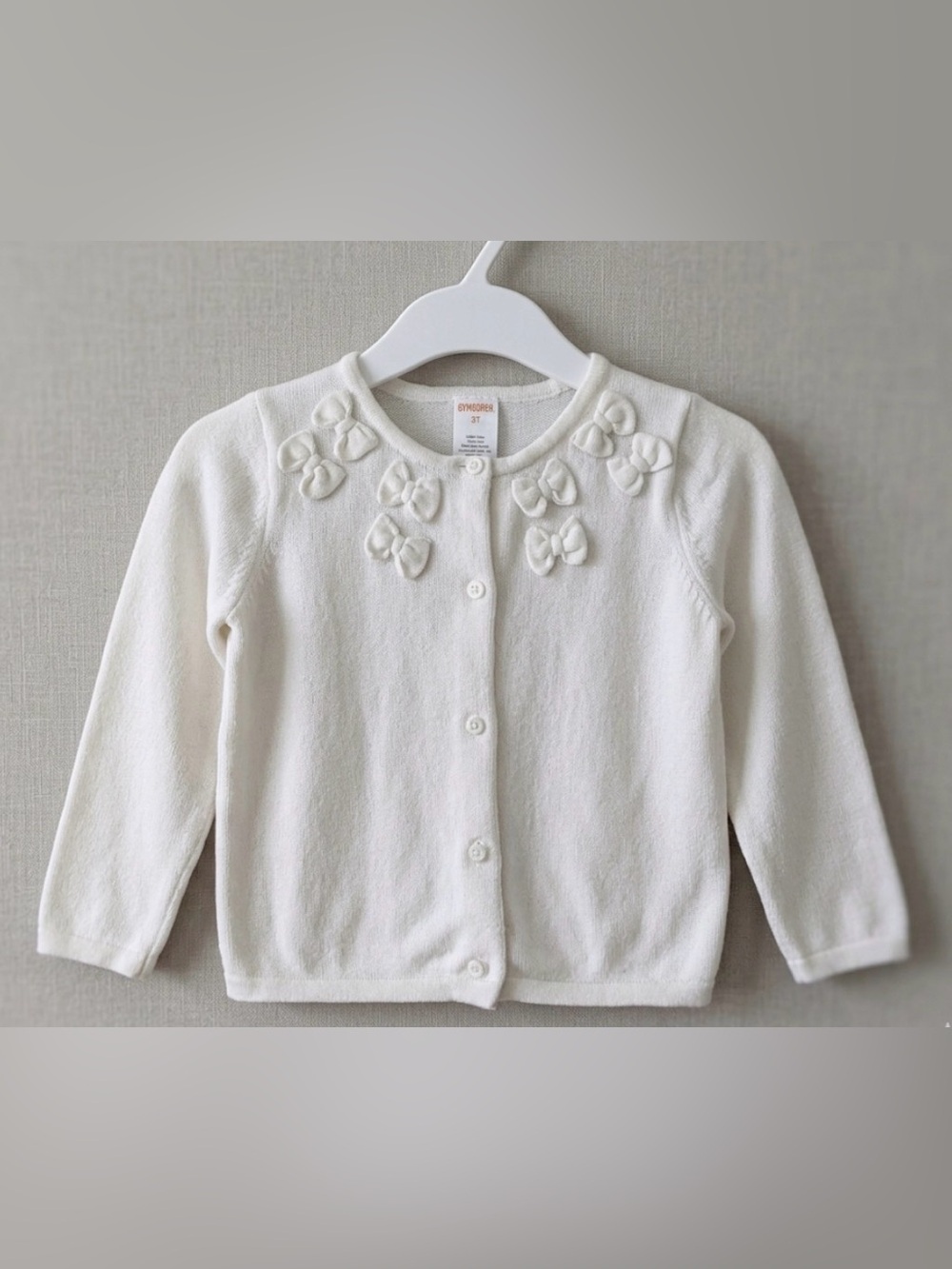 Gymboree | white sweater cardigan | 3T